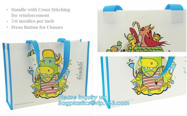 Wholesale factory custom fashion laminated non woven bag, Shopping printing fabric insulated foldable bag, custom pp non