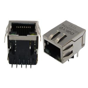 Right Angle RJ45 with Transformer gigabit Network Connector Integrated filter