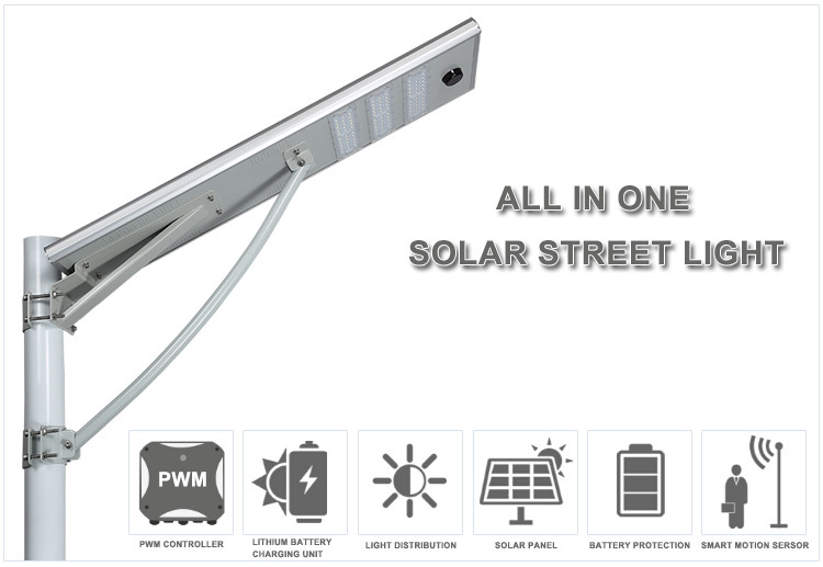 20w 40w 60w Battery Led Solar Street Light Ip65 Waterproof Outdoor Street Lamp