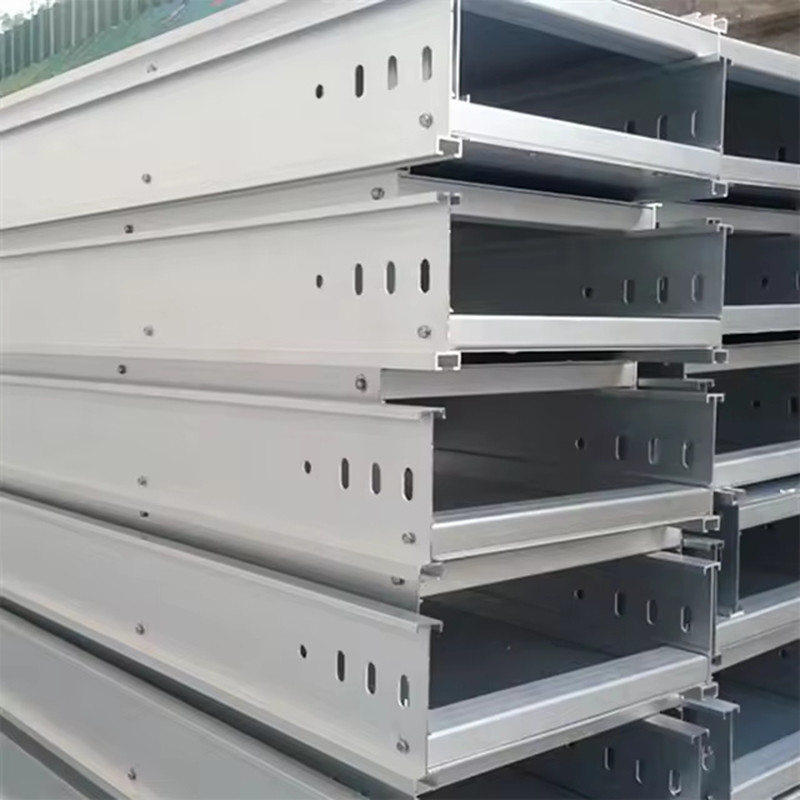 Customizable Steel Trough Cable Tray Galvanized Finish For Electrical Wiring Management