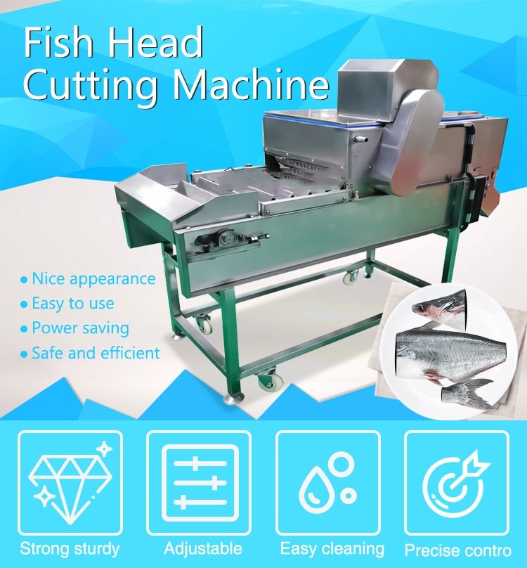 Tilapia Cutter Fish Processing Machine / Equipment Fish Head Tail Removal