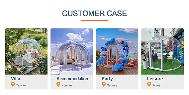 Aluminium Bubble Tent House Prefabricated PC Transparent Dome Tent