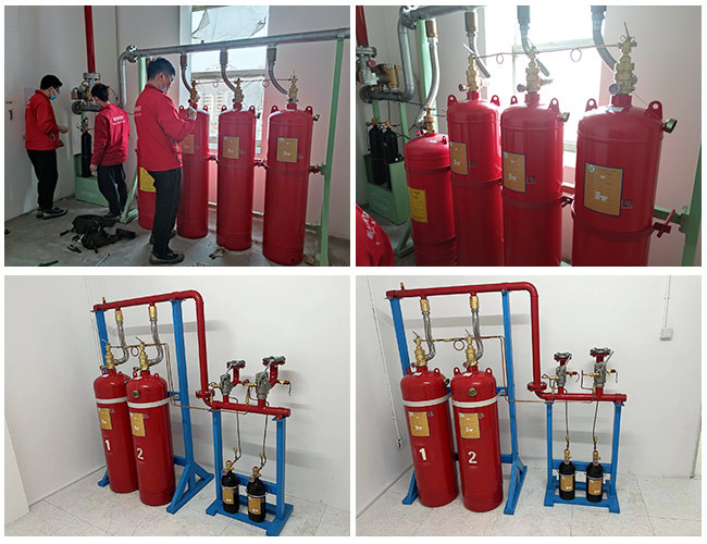 Fm200 Fire Protection System Pipe Network Type Fire Extinguisher For Data Center