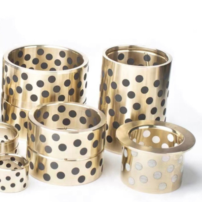 Oilless Guiding Bush With Collar Self Lubricating Durable Copper Nickel Aluminium Bronze Slide Plate with Graphite Self-Lubrication
