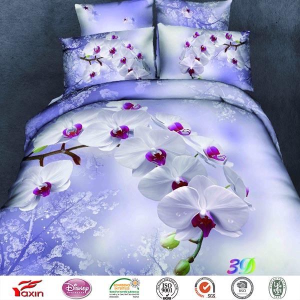 Hot sale flower 3D bedding sheet sets,Fashion 3D Bed Linen Sets.China Home