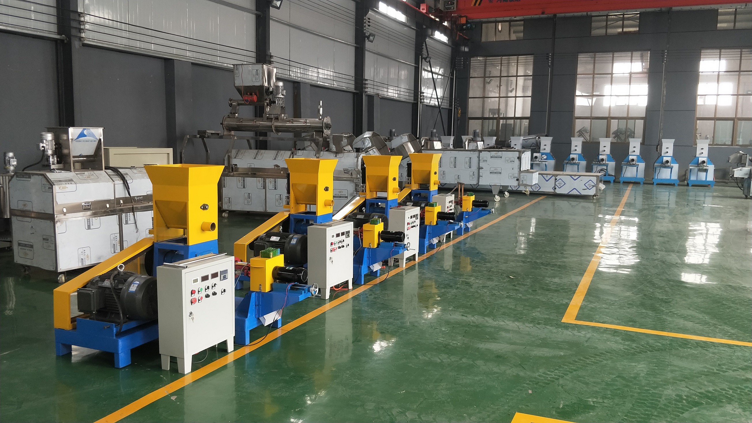 5.5kw Animal Feed Pellet Production Line Floating Fish Poultry Feed Production Line