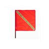 Buy cheap Orange Outdoor Traffic Safety Flag PVC Fabric 46cm With Reflective Tape from wholesalers