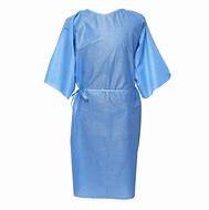 Standard SMS Disposable Facial Gowns Disposable Scrub Suits Blue Color 50gsm -