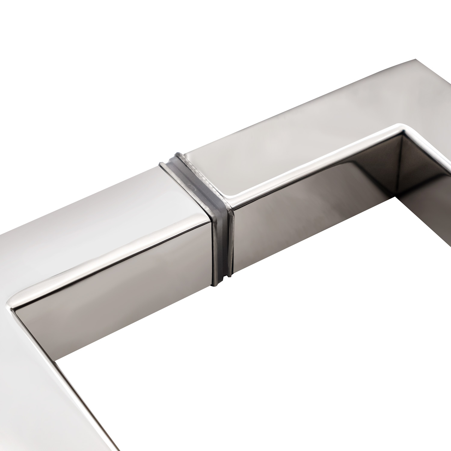 Hotel 8 inch Black Matte D type Stainless Steel 304 Glass Door Handle for Shower Room