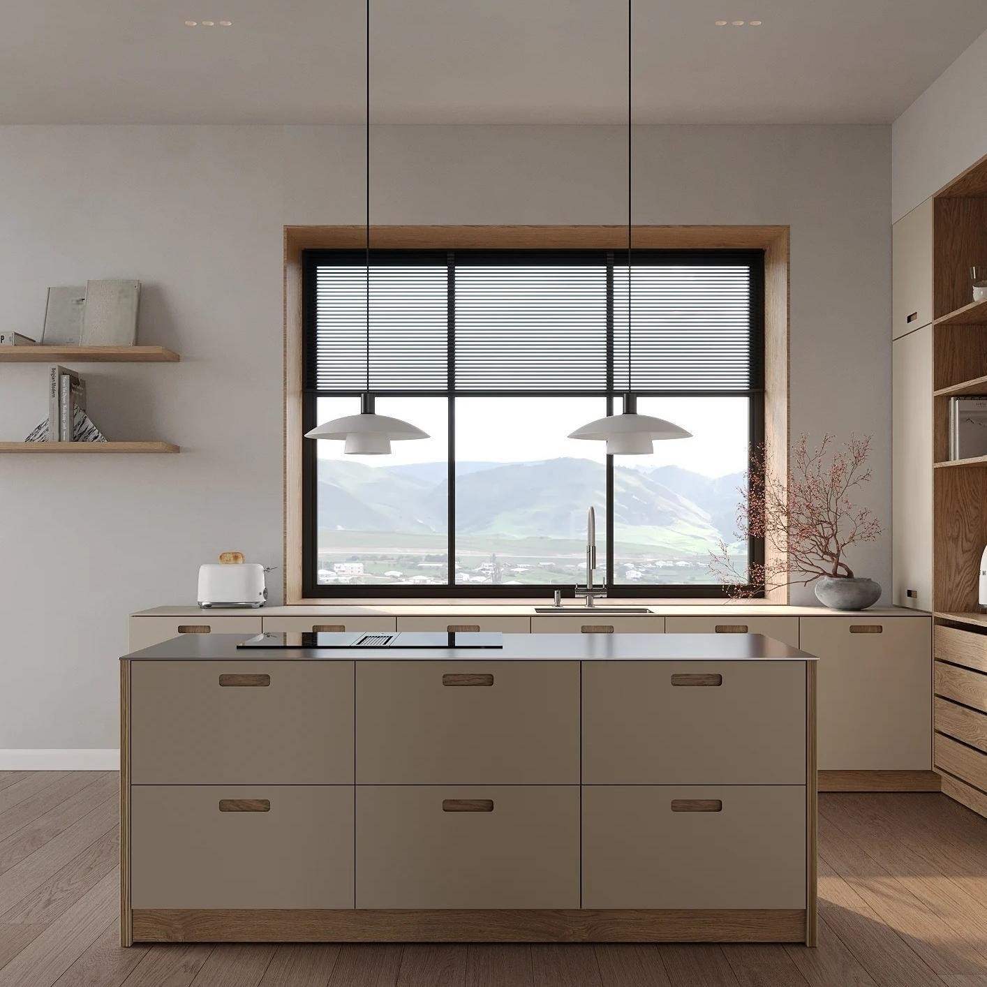 Factory Price Customize Cost-effective Melamine Finish Style Kitchen Fro Individual House