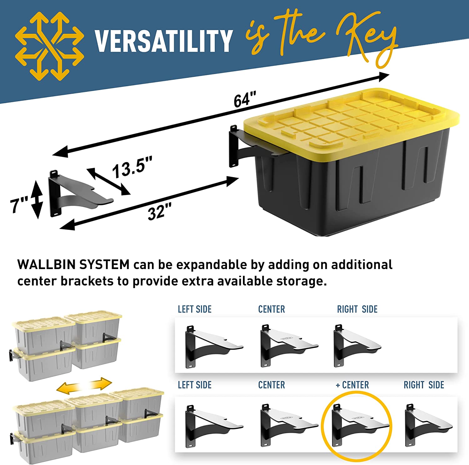 Stocked Wall-Mounted Storage Shelf Tote Rack for Ceiling Mount Garage Storage Rack
