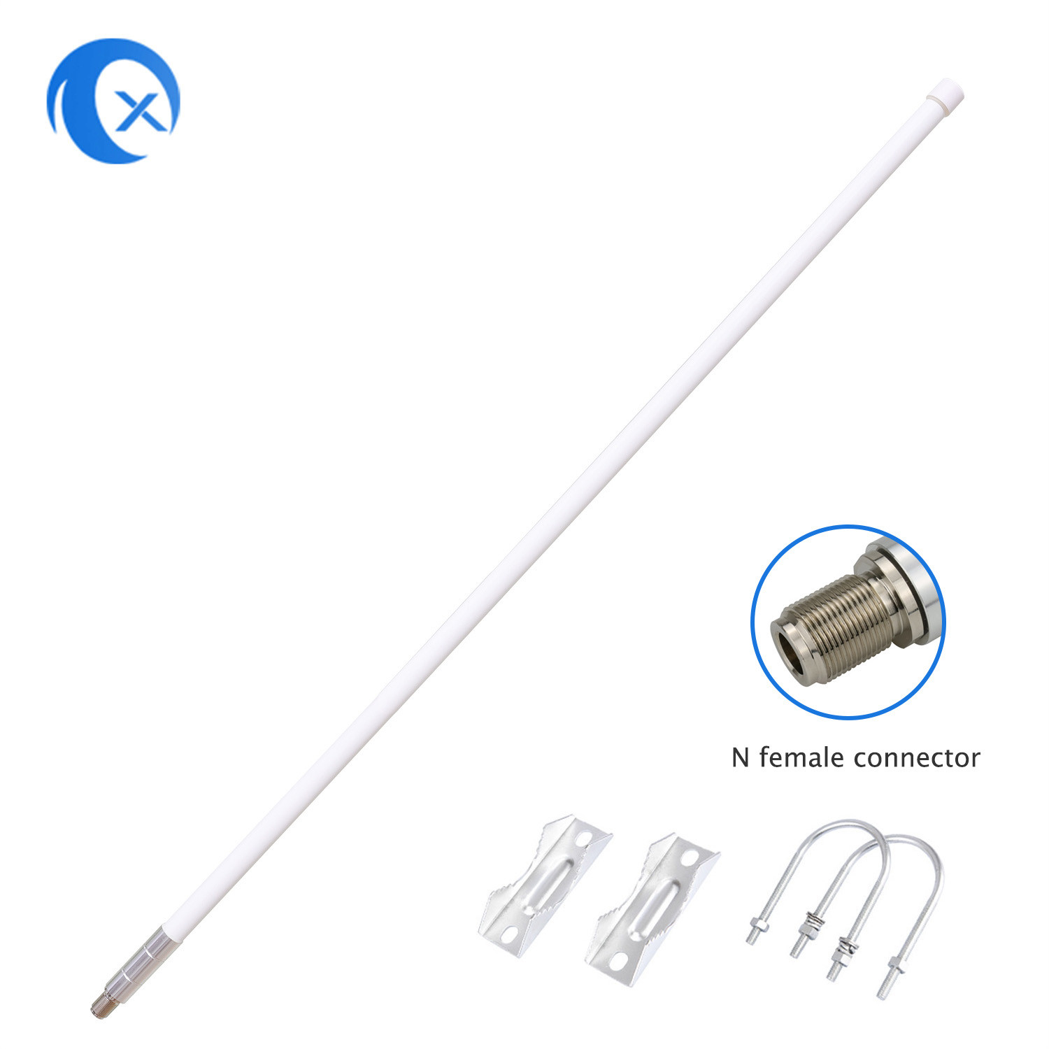 N Female Connector 8dBi LoRaWAN Fiberglass Antenna