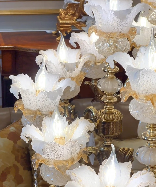 High Quality Large Flower Chandelier For Grand Foyer Dining Room High-End Commercial Space