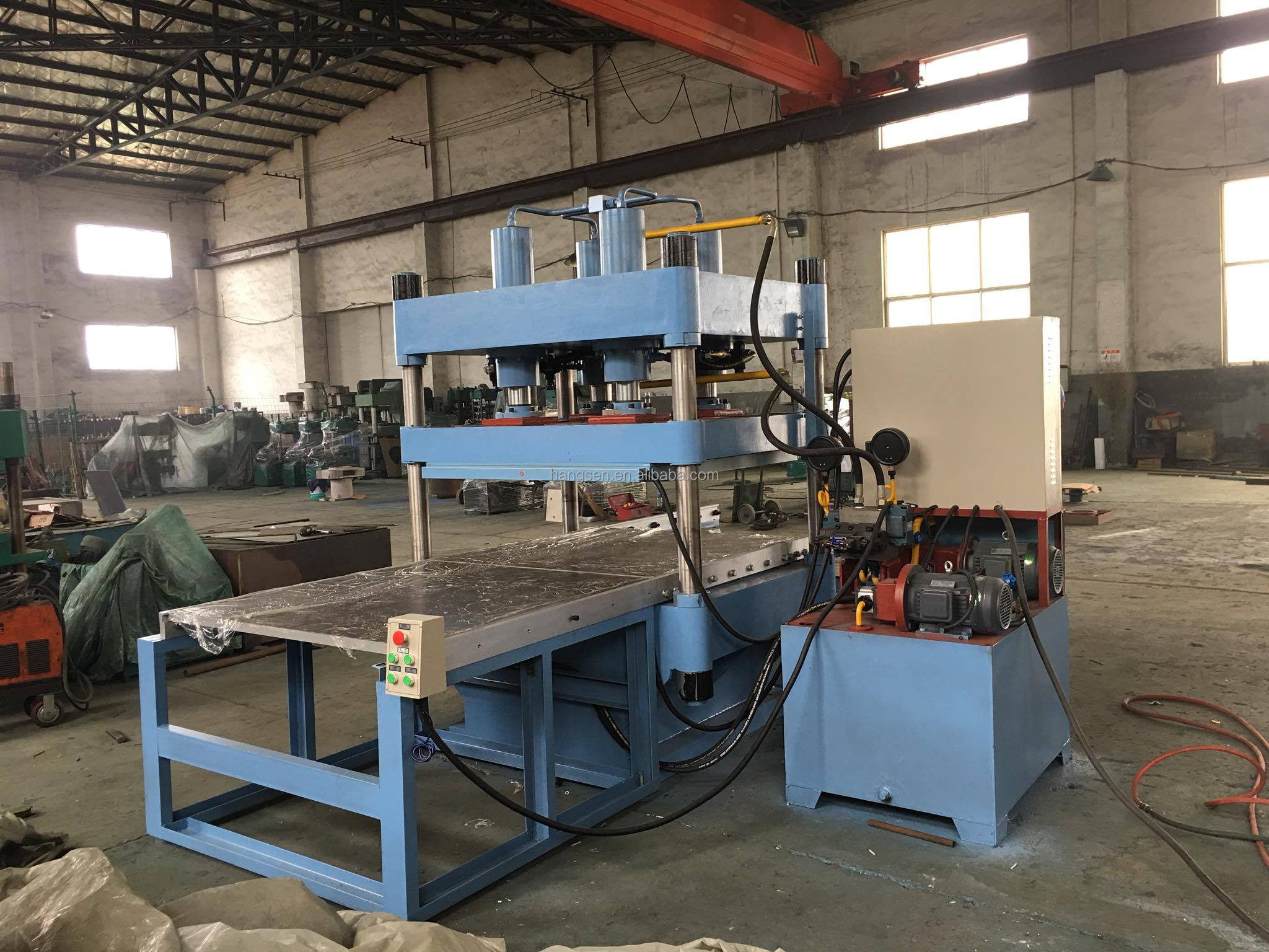 100T 5.5KW Rubber Heat Press Machine Rubber Tile Vulcanizing Press