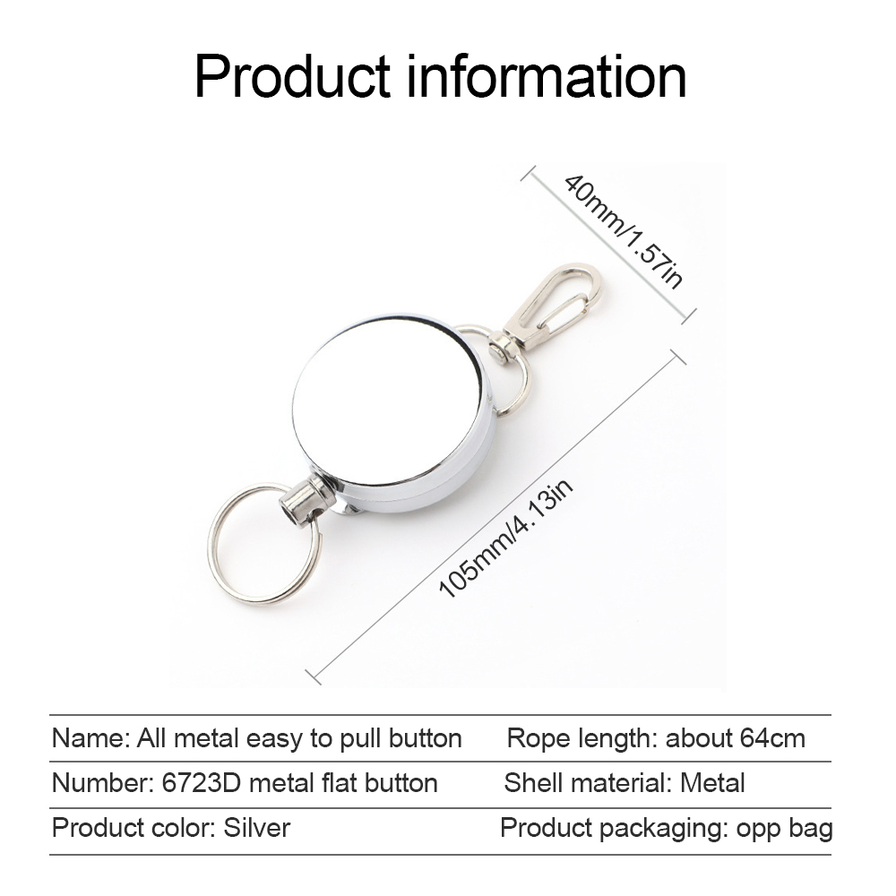 Deyi 60cm Metal Cord Badge Reel
