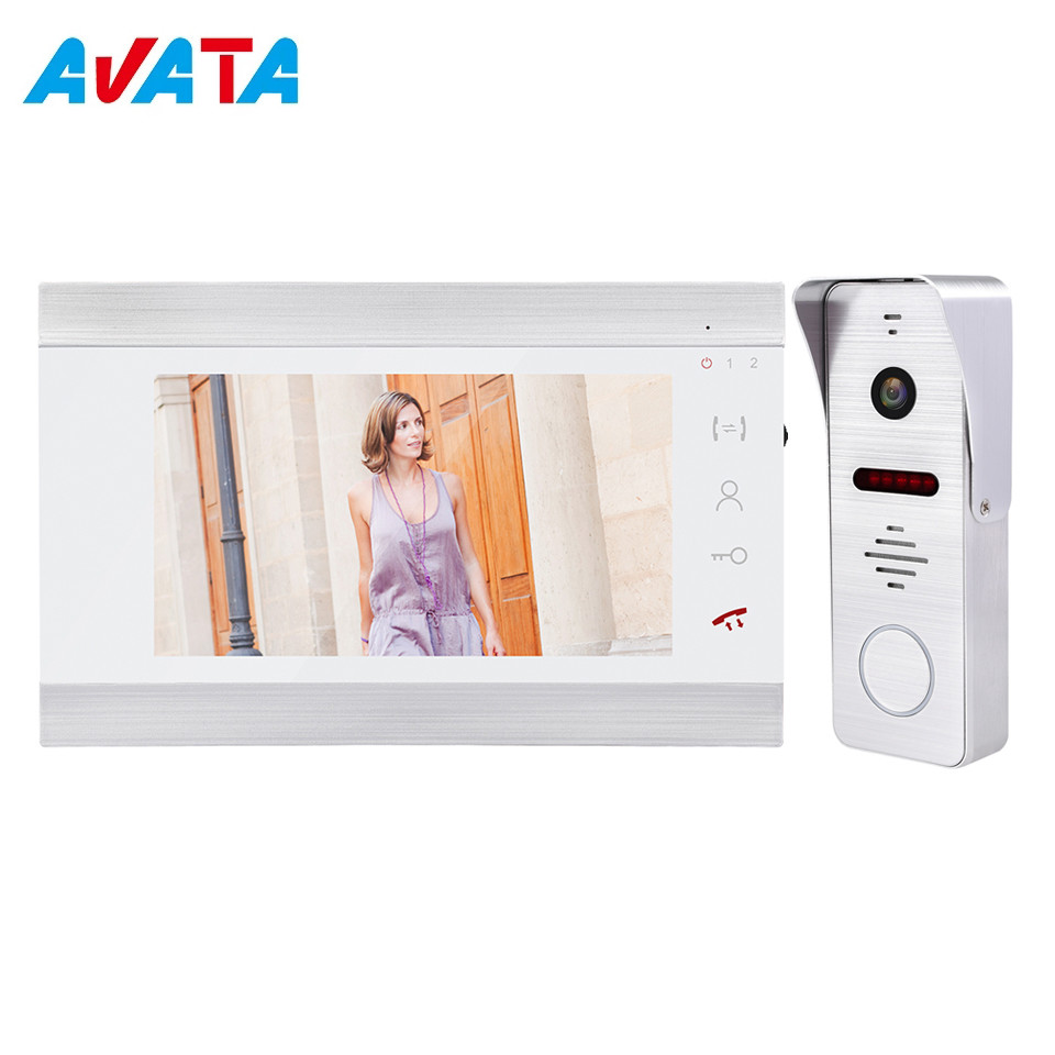 4 wire 7inch monitor video intercom system door access control system villa video door phone set
