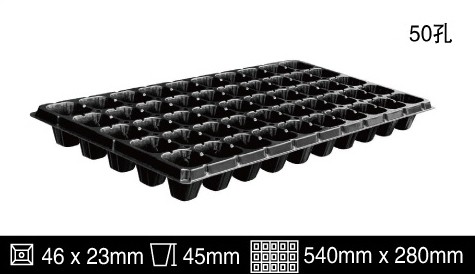 Degradable 105 Cells Hydroponic Plastic Seedling Tray For Gardening
