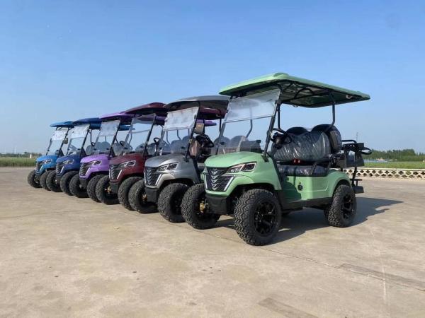 High-Resilience Leather Seats 6-Seater Electric Golf Cart Independent Suspension