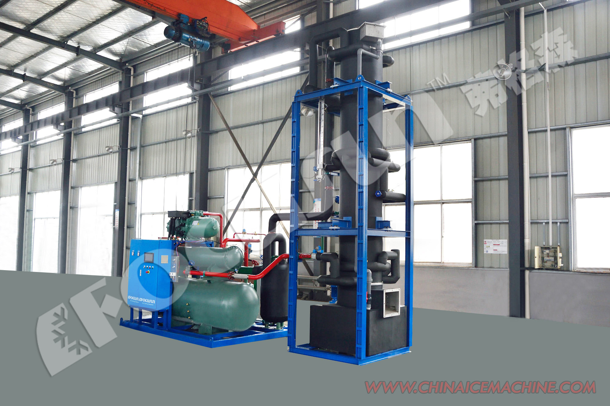 Industrial 10t Tube Ice Making Machine with Quick Freezing Function and Performance