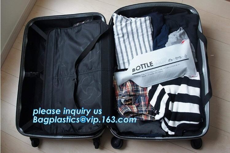 Bottle Protector Bubble Travel Bag,Travel Trip Bag With Bubble Inside And Double Zip lockks,Sleeve Travel Bag - Inner Skin