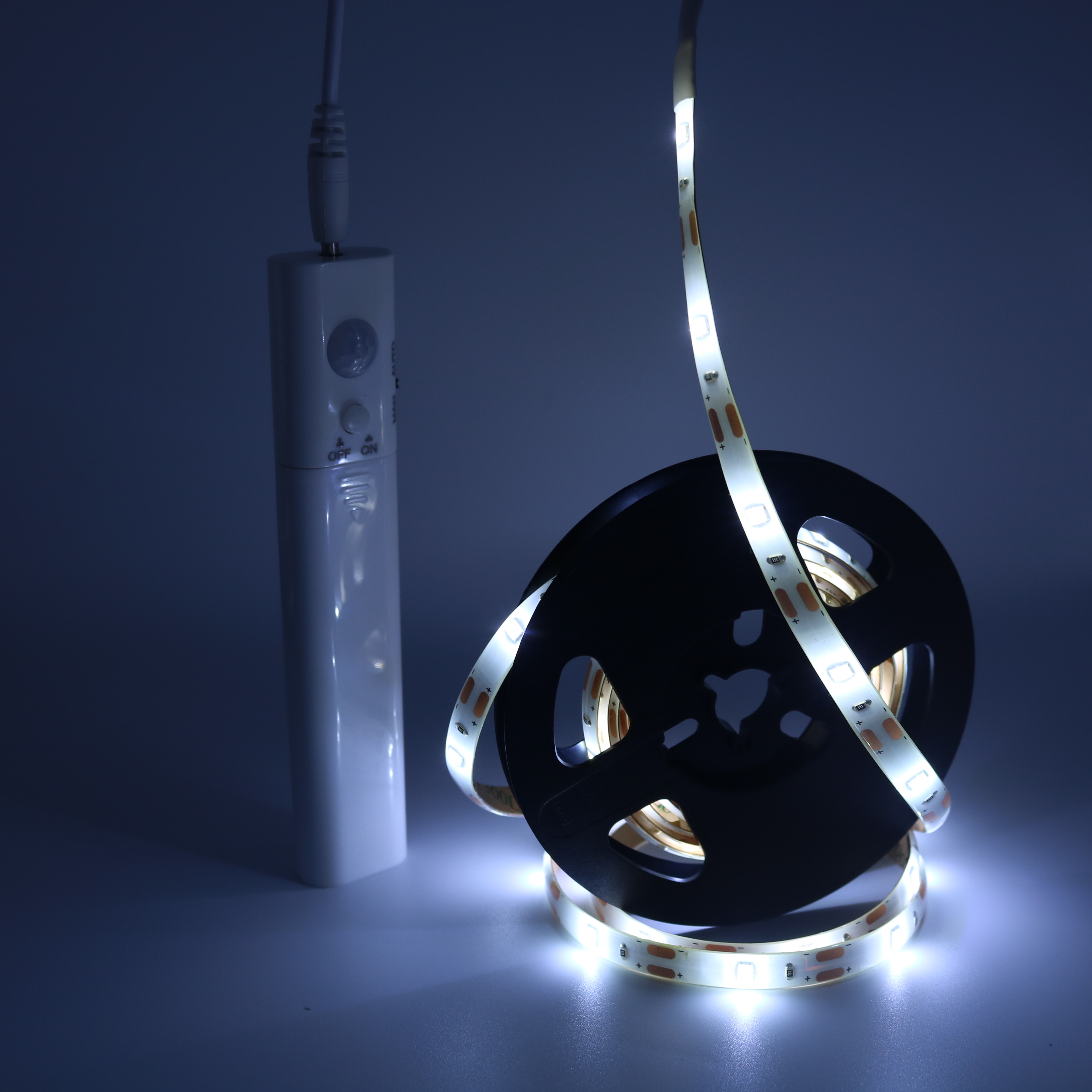 DC6V 1M 3000K Battery Powered Motion Sensor Led Strip Light