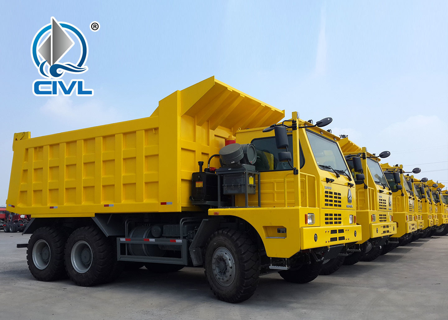 Sinotruk 70T 6x4 Howo Heavy Duty Loading Mining Dump Truck For Big Rocks In Wet Mining Road