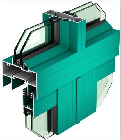 Industrial Delicate Curtain Wall Aluminum Frame High Corrosion Resistance