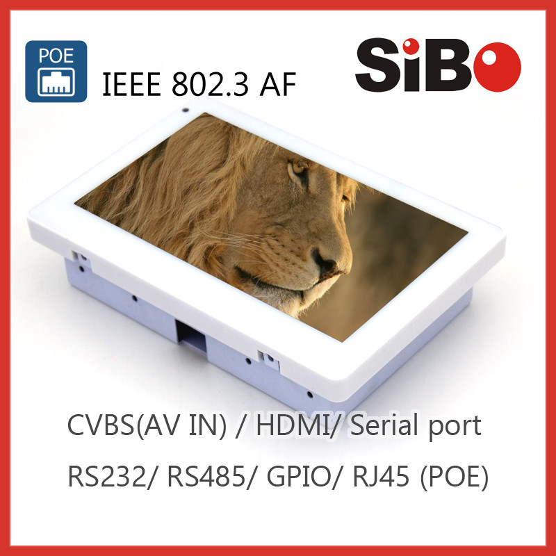  Wall Embedded 7 Inch Automation Application Touch Panel With Ethernet POE RS232 Manufactures