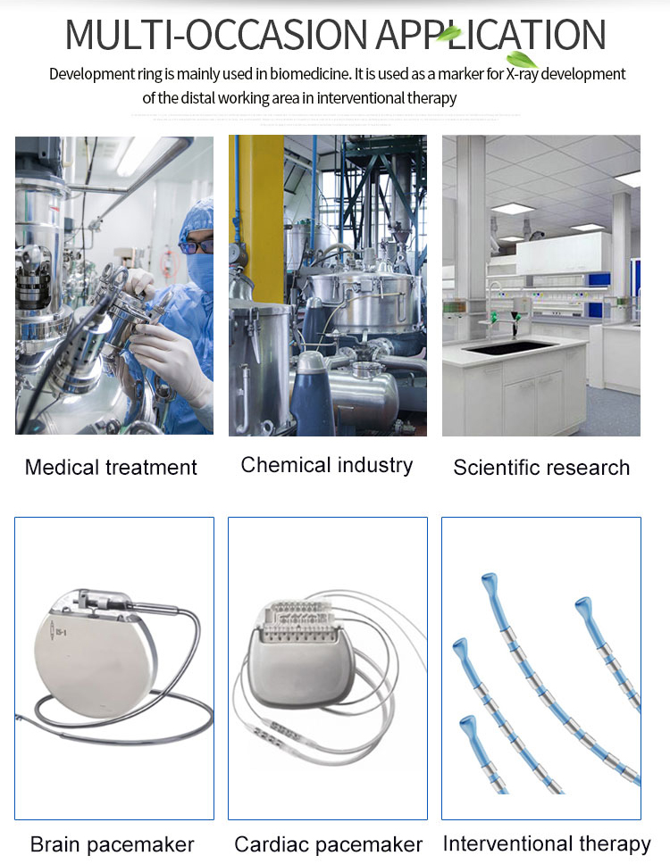 Pt90 Ir10 Platinum Iridium Based Material With Ring Metal Tube Alloy Medical Tube