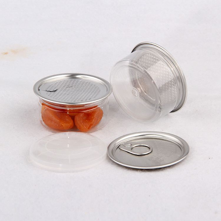 Empty 211 100ML Plastic Transparent Can With Pull Ring Easy Open Lid