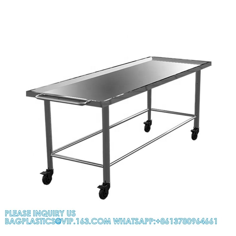 Custom Made Size 304 Stainless Steel Material Dead Body Transport Trolley Funeral Home Equipment