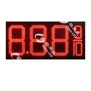 High Brightness 5000-8000cd/m2 LED Gas Price Sign with 8"-32" Digit Height and