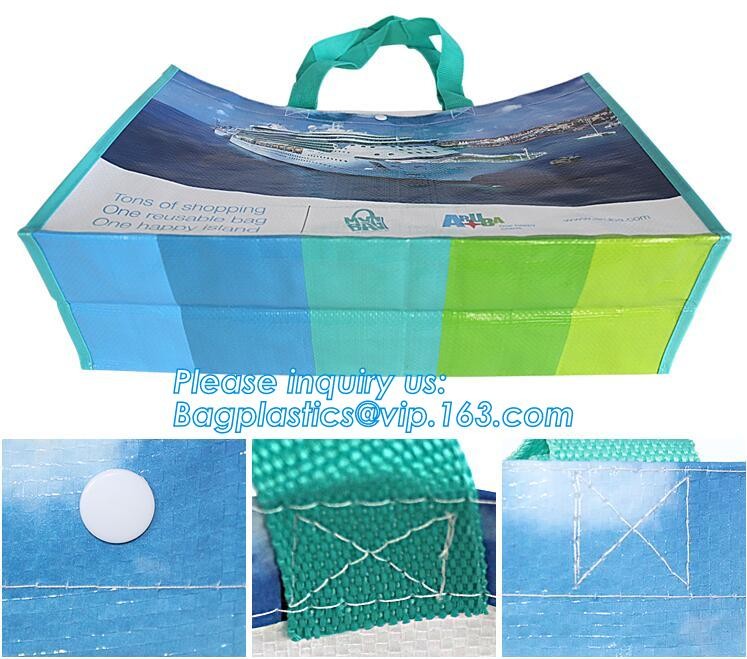 Custom Huge Luggage PP Woven Bag With Zipper Lock,PP Woven Shopping Bag,Factory customized cheap laminated pp woven shop