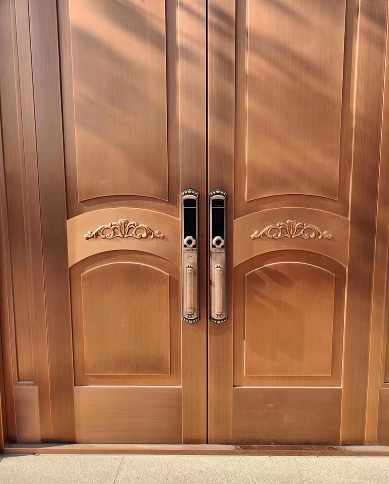 Red Bronze 3D Face Door Lock With Video Intercom Function With 6068 Mortise