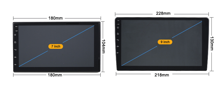 Android 12.0 Car Radio Mp5 Player Multimedia System 9 Inch 2 Din 2+32GB