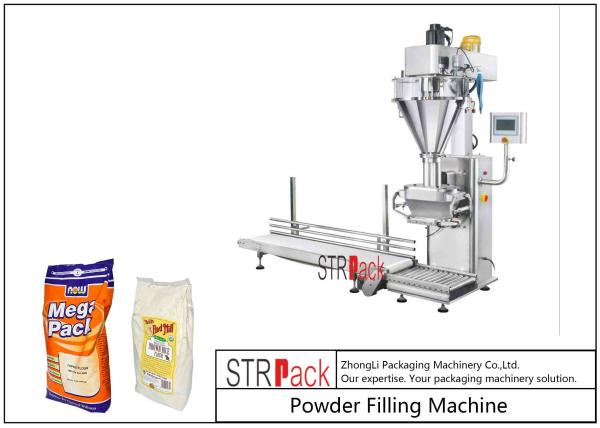 Auger Type Powder Filling Machine / 5-50kg Semi Automatic Powder Bag Filling