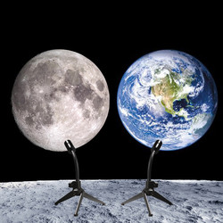 Moon Light LED Lamp Earth Planet Projector Bracket USB Moon Night Light Planet