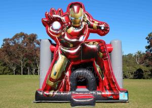 China Iron Man Bouncer Inflatable Jumping Bouncy Castle Red Bounce House For Kids Party on sale