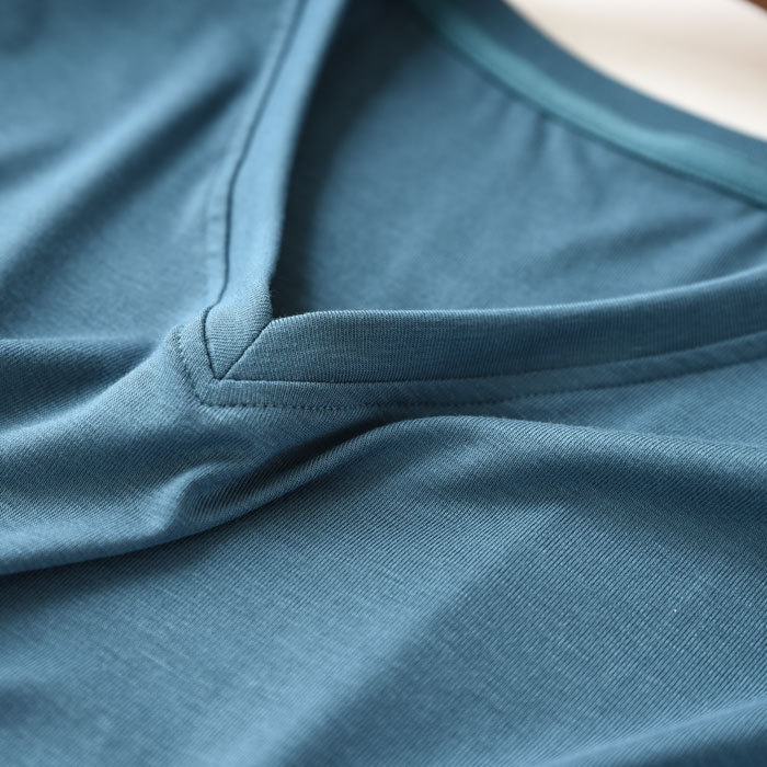wholesale bamboo clothing mens V neck blank high quality bamboo fiber t shirt