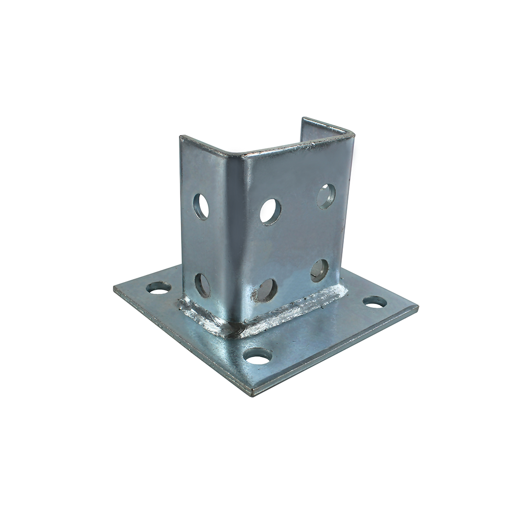 6x6 4x4 Surface Hot Dip Galvanized Steel Post Base For Concrete Aluminium Channel Fittings