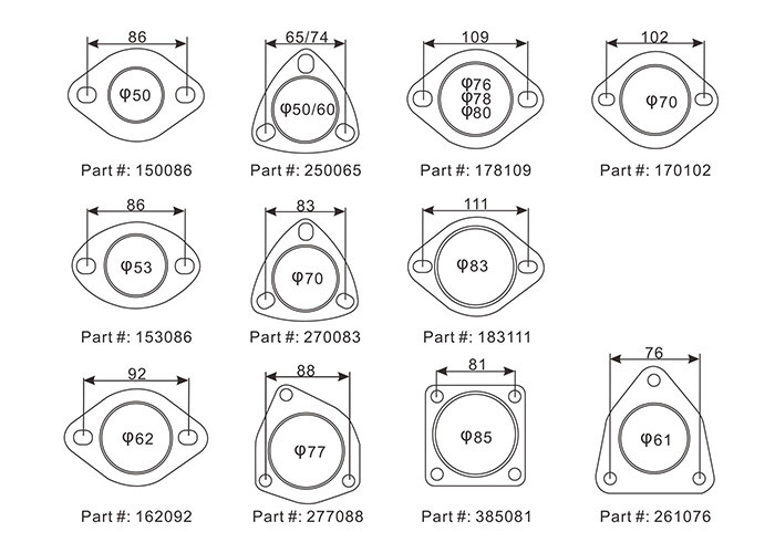 Square Type 87mm Bore Aftermarket Car Gasket Die Stamping Machining