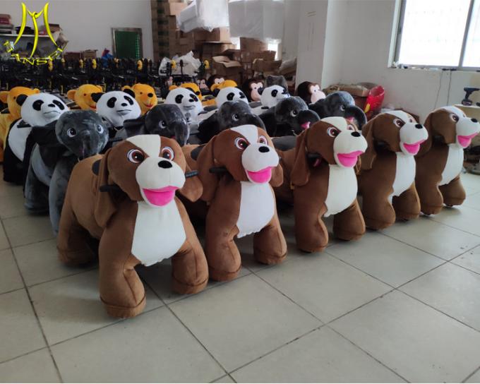 Hansel factory plush motorized riding animals walking ride on animal toy for mall