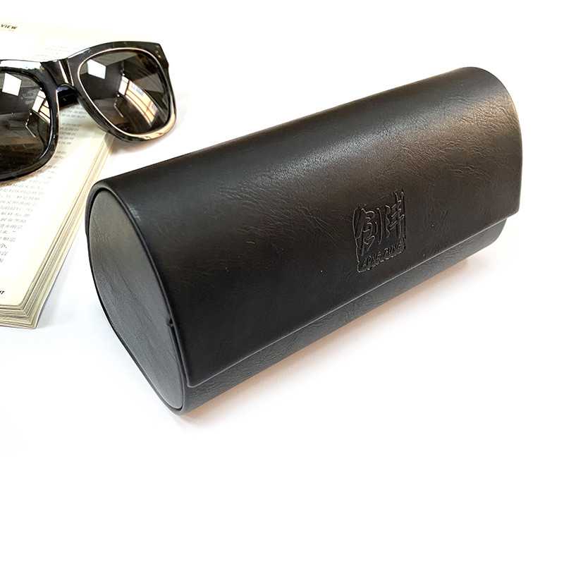 Custom Big Size Retro Leather Hard Sunglasses Case Protector Holder Box