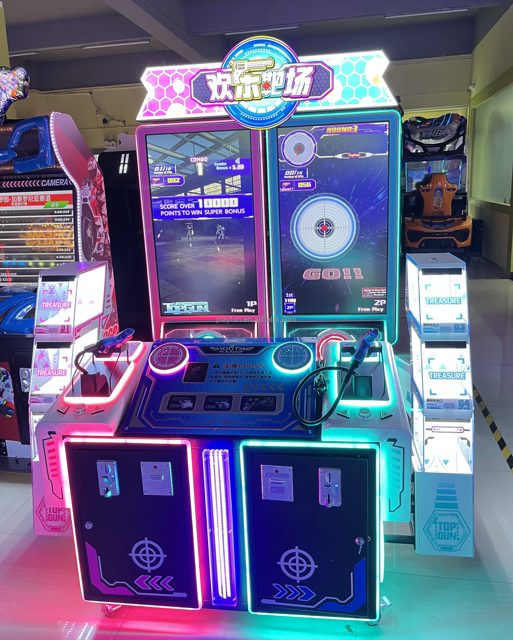 2 Players Gun Shooting Game Shooting Simulator Machine Arcade Video Game Machine