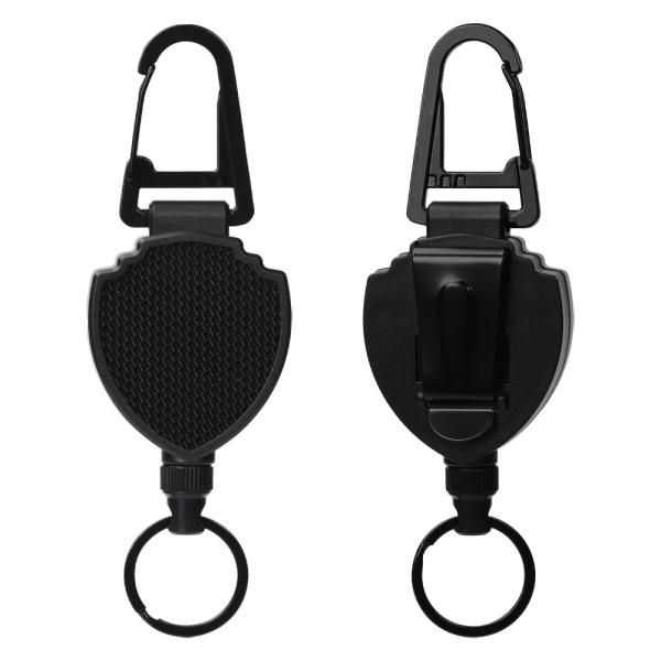 Deyi Badge Reel Heavy Duty Badge Holder Retractable Gear Retractable Cord Black