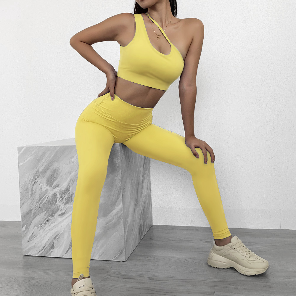 Oem Factory Manufacturer Custom Logo GYM Fitness Leggings Blue Summer Fitness Yoga Suit