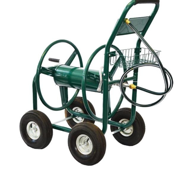 Outdoor Heavy Duty Water Hose Reel Cart 19LBS Capacity for Garden Yard Planting