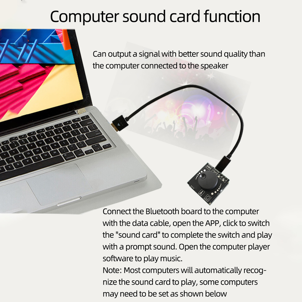 2x50W Dual Channel Speaker 3.5mm AUX Audio Stereo BT 5.0 Amp Digital HIFI Power Amplifier Board