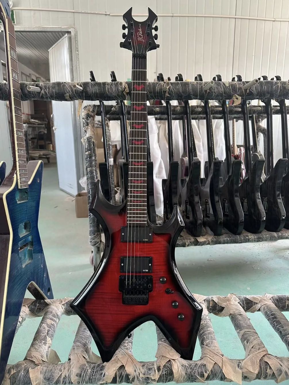 Custom Special Body BC.RICH style high-end flamed maple top electric guitar