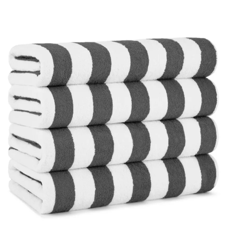 China Quick-Dry Beach Towel with High-Visibility Yarn-Dyed Stripes and Chlorine-Resistant Yarn-Dyed Technic on sale